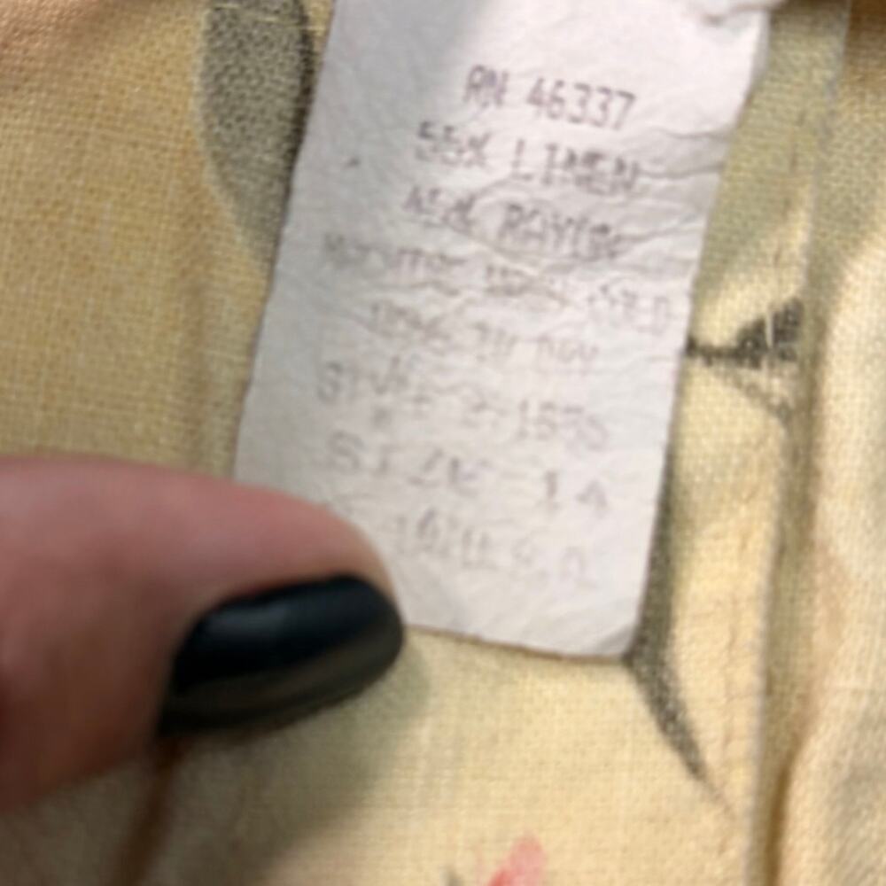 Vintage Manor House Floral Pastel Yellow Maxi Dress - Picture 4 of 7